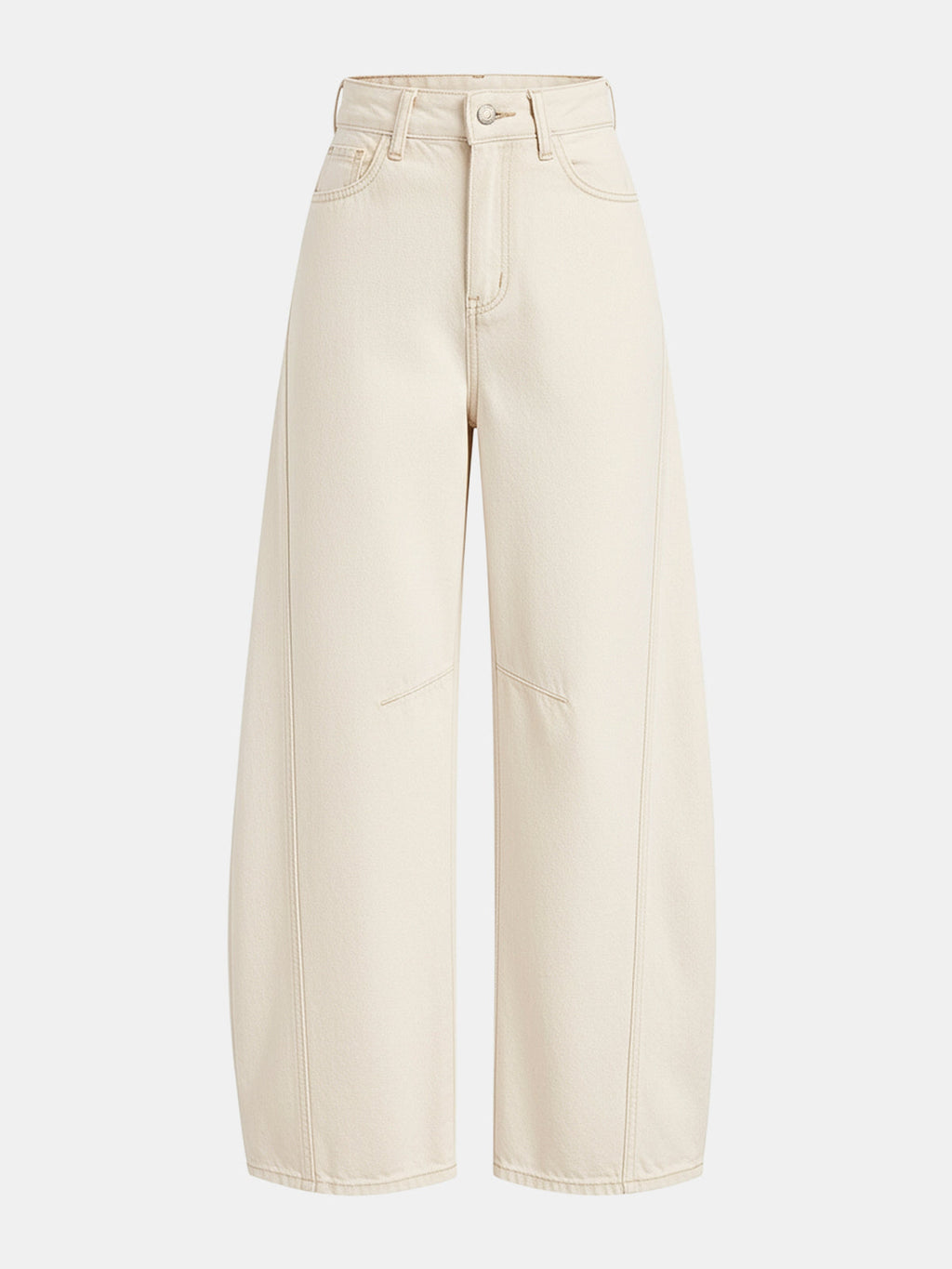 Denim Curved-Leg Jeans