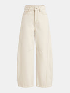 Denim Curved-Leg Jeans