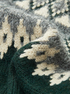 Cashmere-Blend Fair Isle Short-Sleeve Cardigan