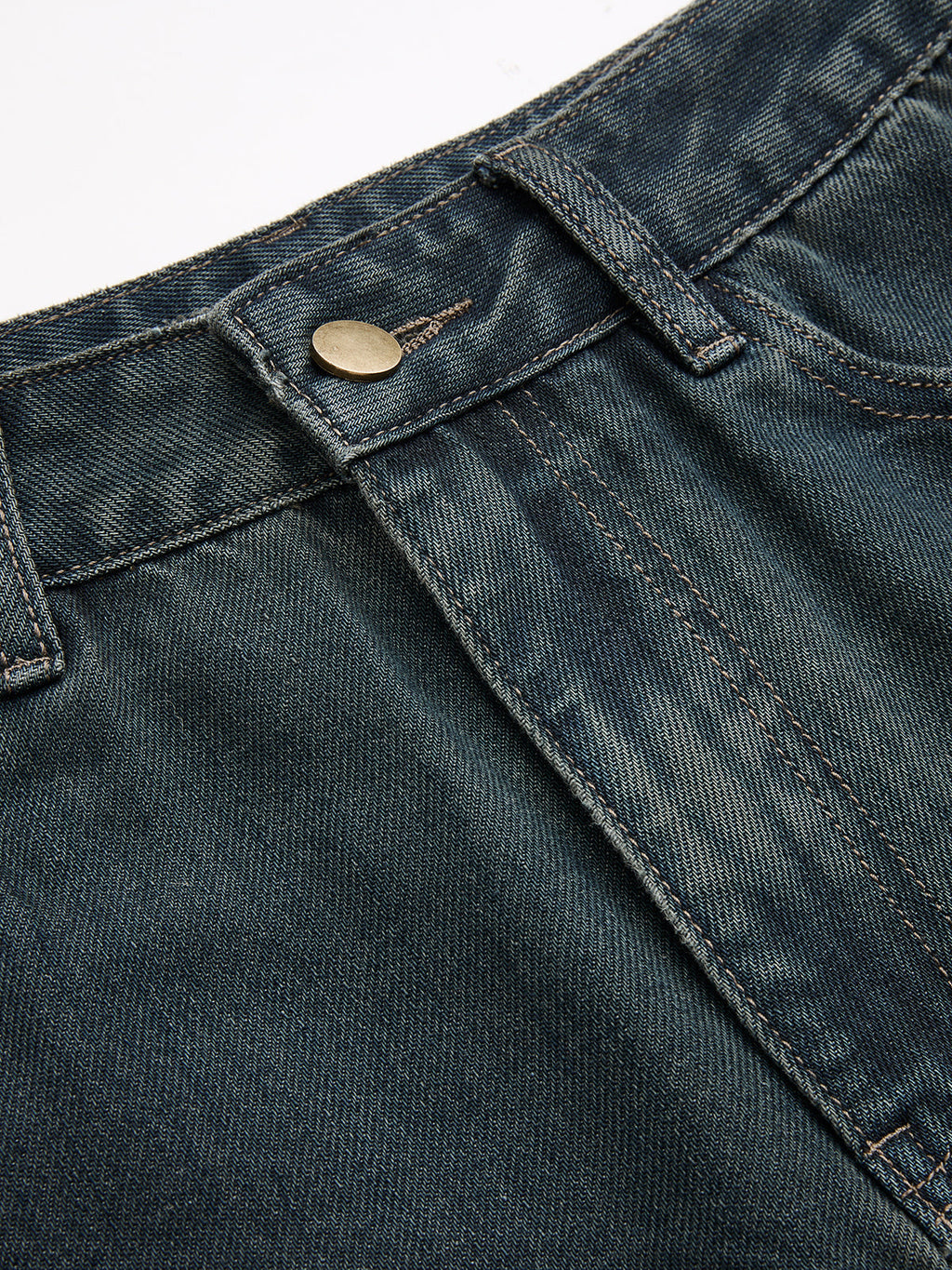 Mid-Waist Straight-Leg Jeans