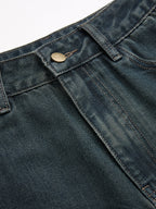 Mid-Waist Straight-Leg Jeans