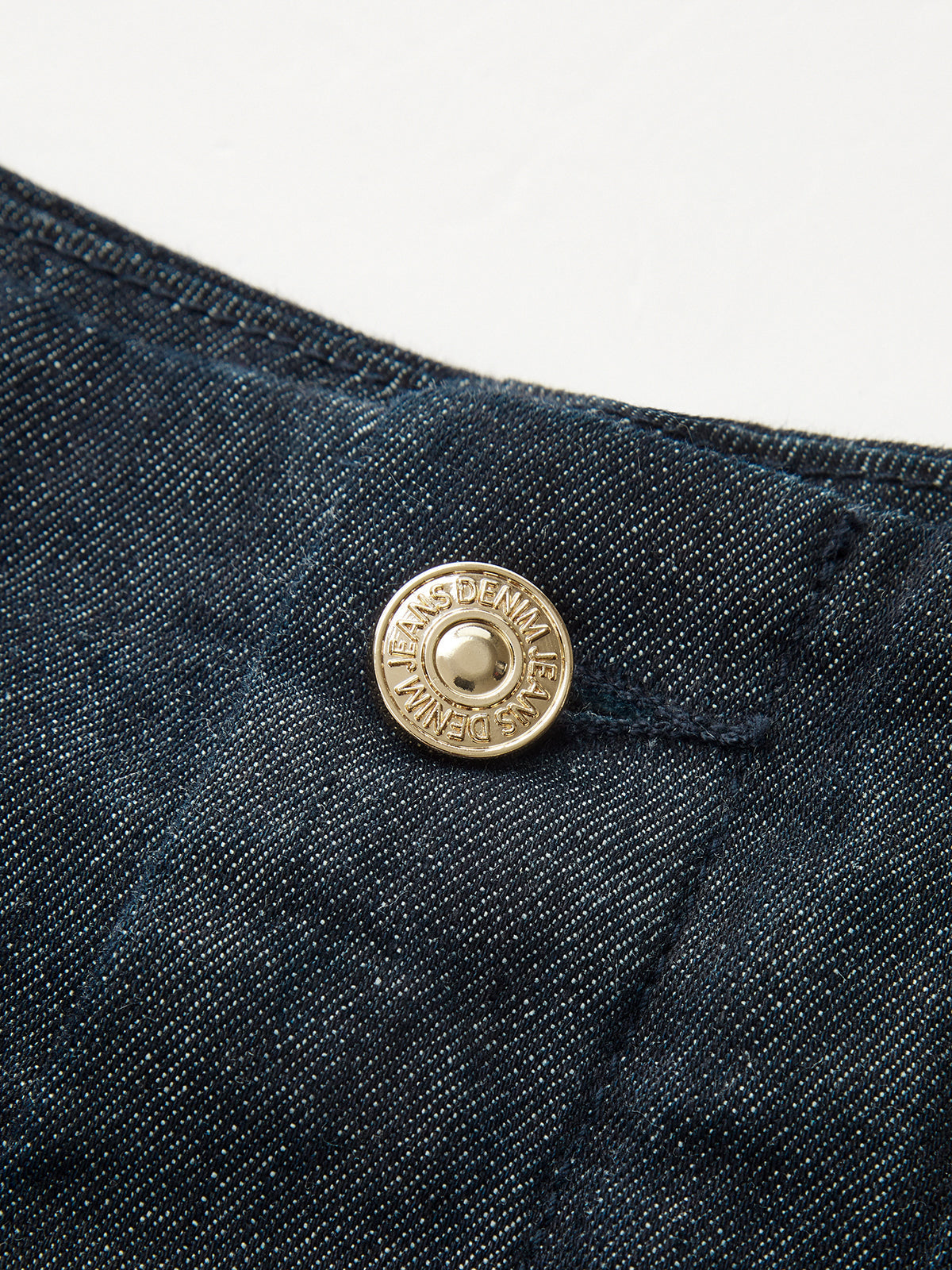 Contrast Stitch High-Waisted Wide-Leg Jeans