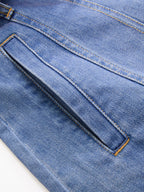 Belted Denim Sleeveless Shirt Dress