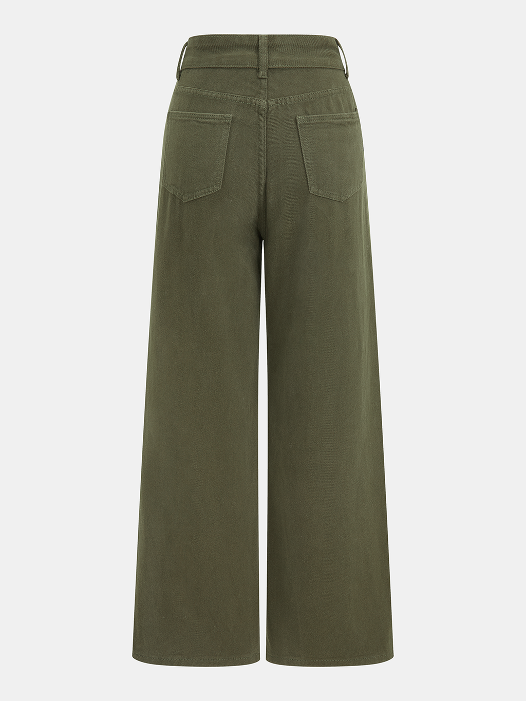 Overlay Panel Mid-Waist Wide-Leg Jeans
