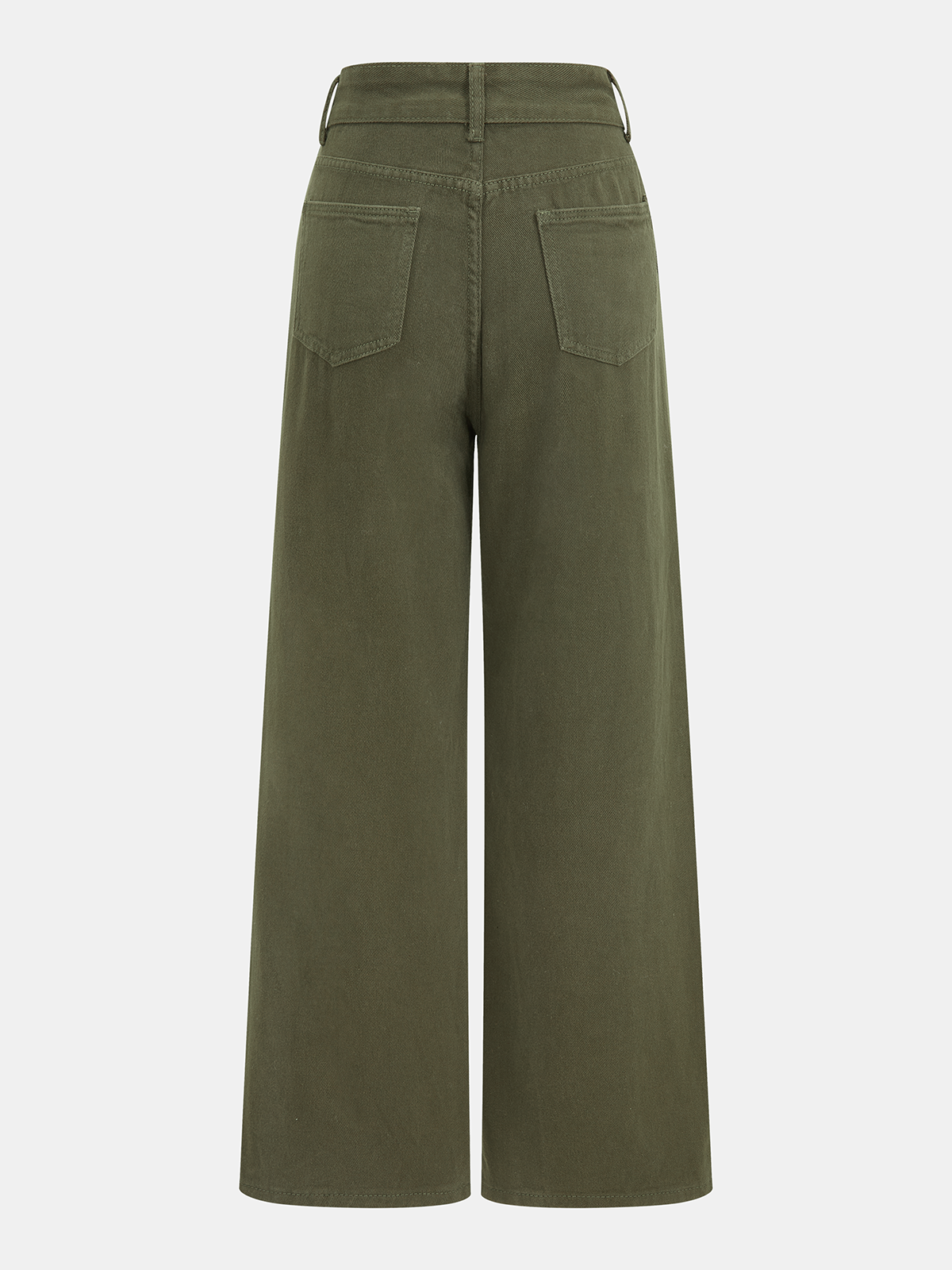 Overlay Panel Mid-Waist Wide-Leg Jeans