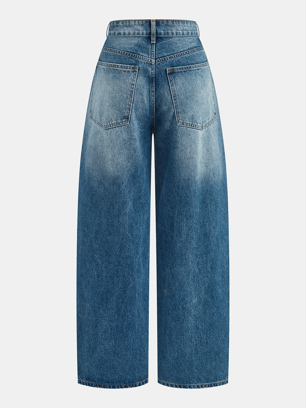 High-Waist Wide-Leg Denim Pants
