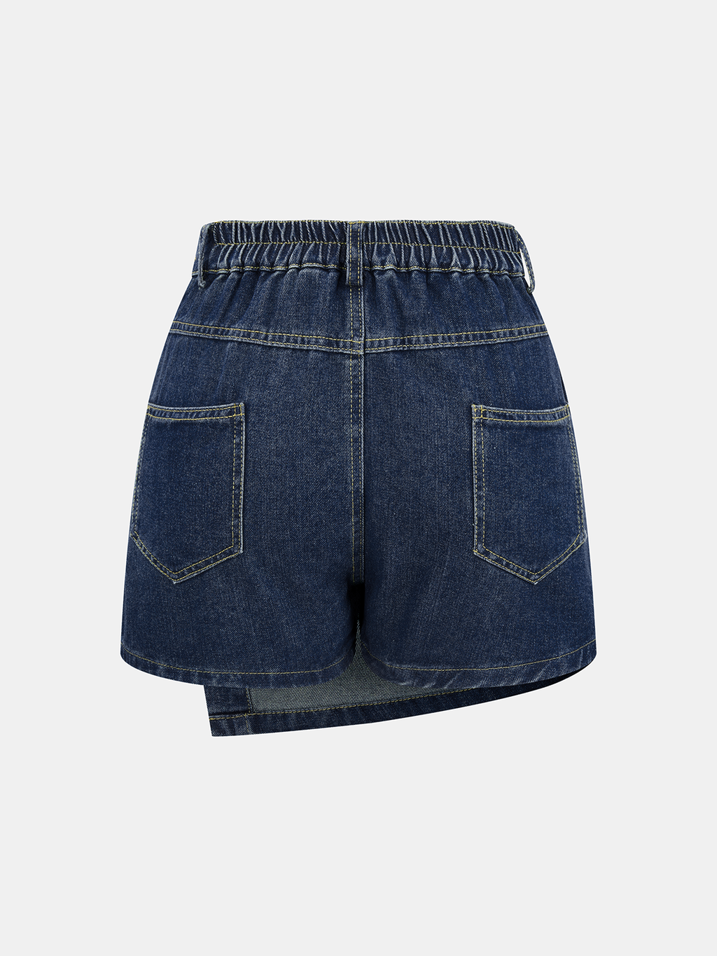 Denim Shirt & Asymmetric Skort Set