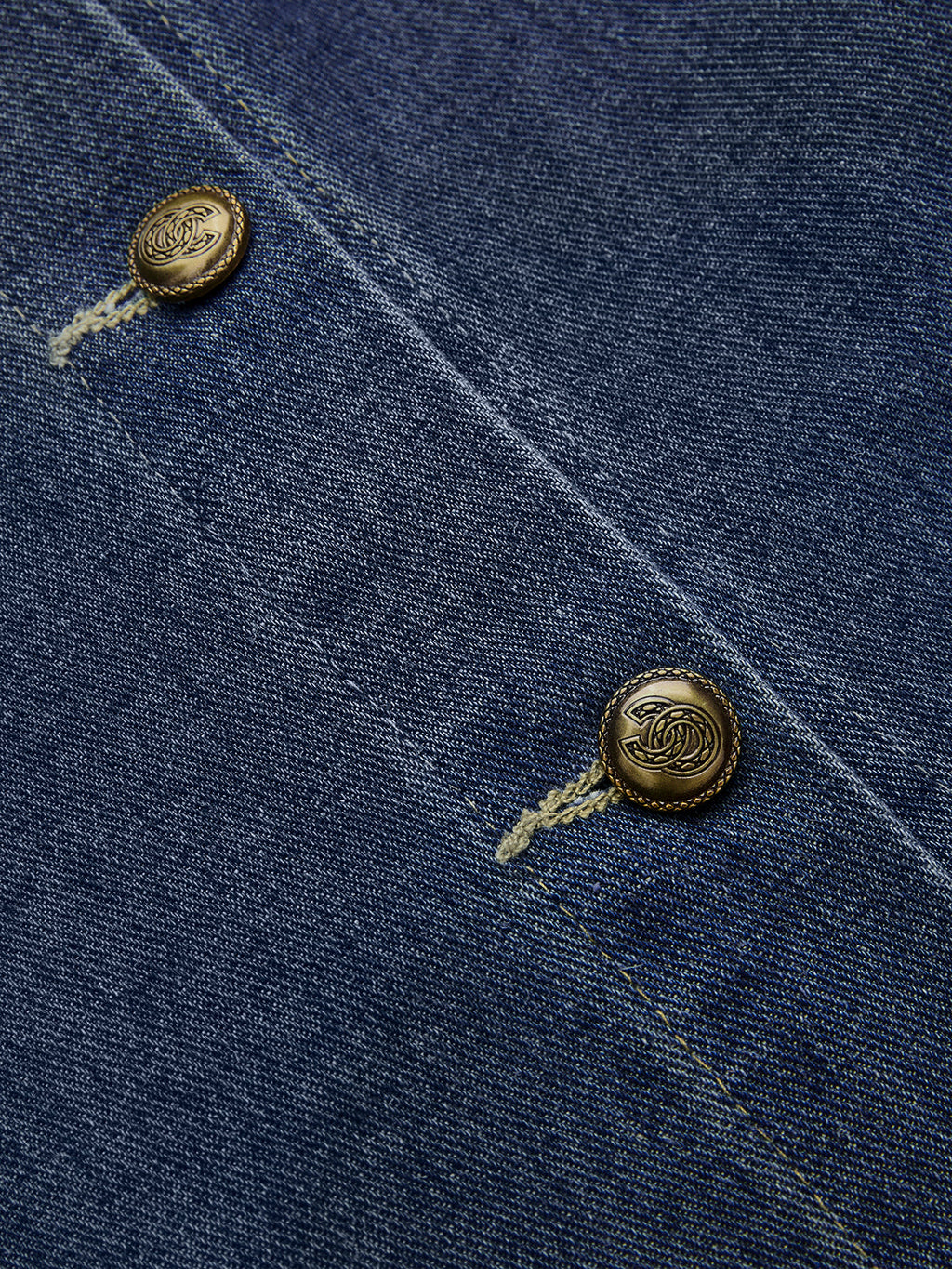 Denim Shirt & Asymmetric Skort Set
