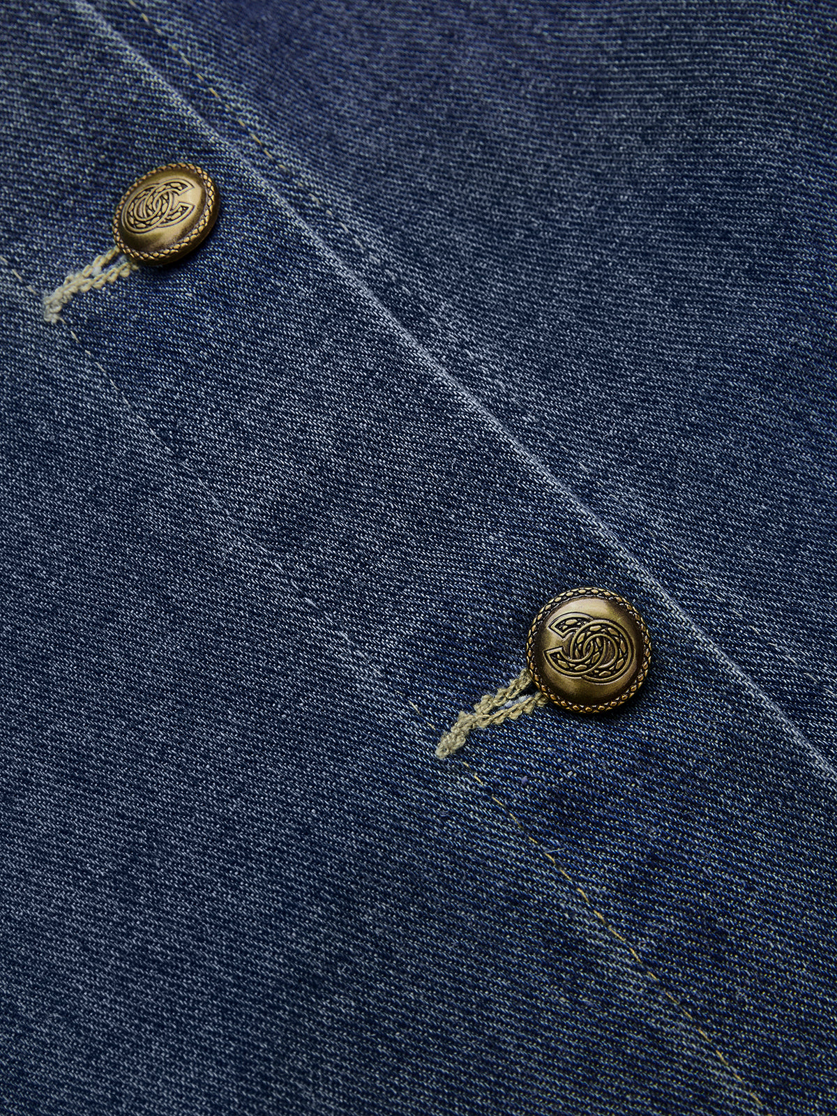Denim Shirt & Asymmetric Skort Set