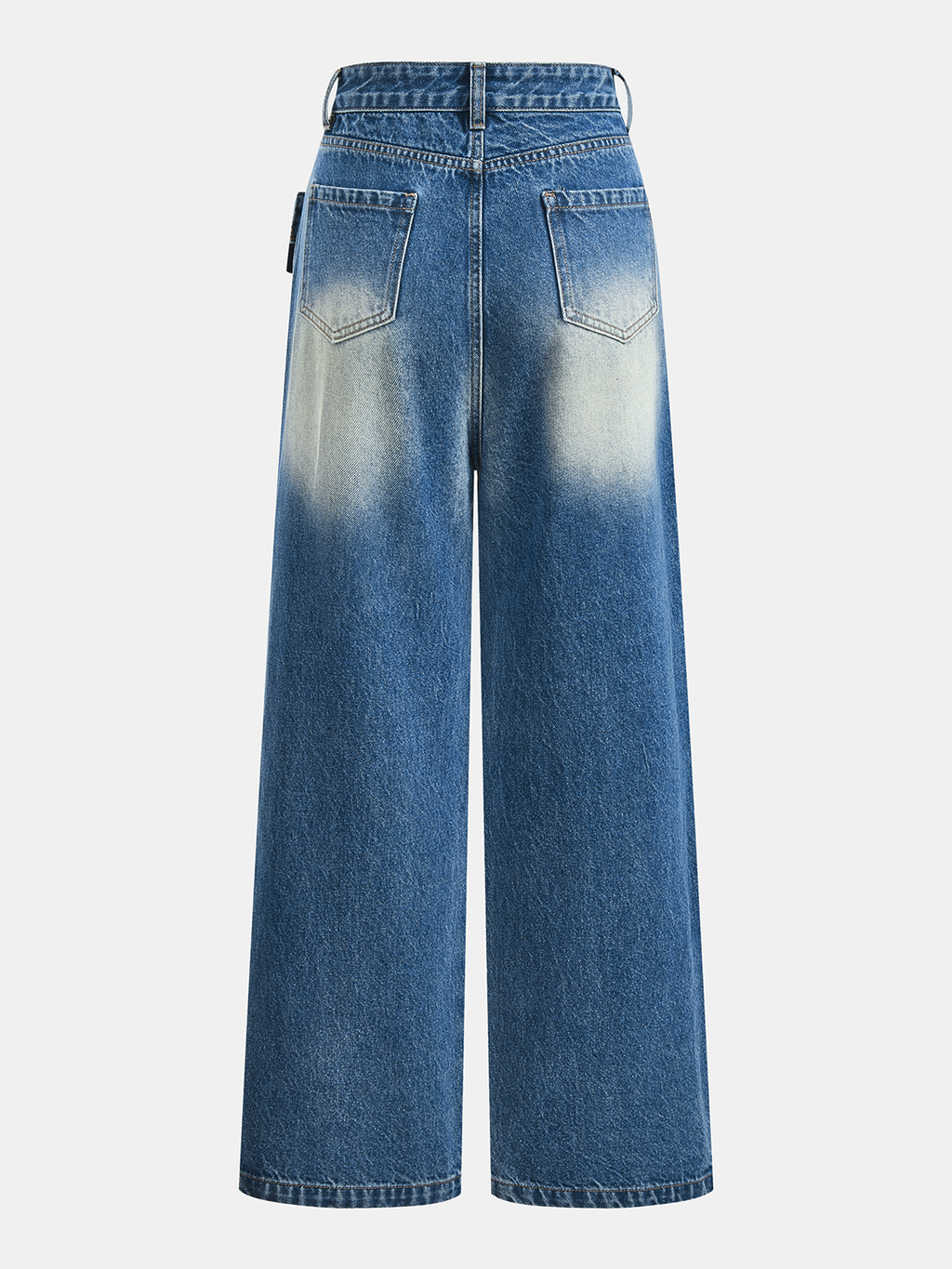 Asymmetric Deconstructed Wide Leg Jeans