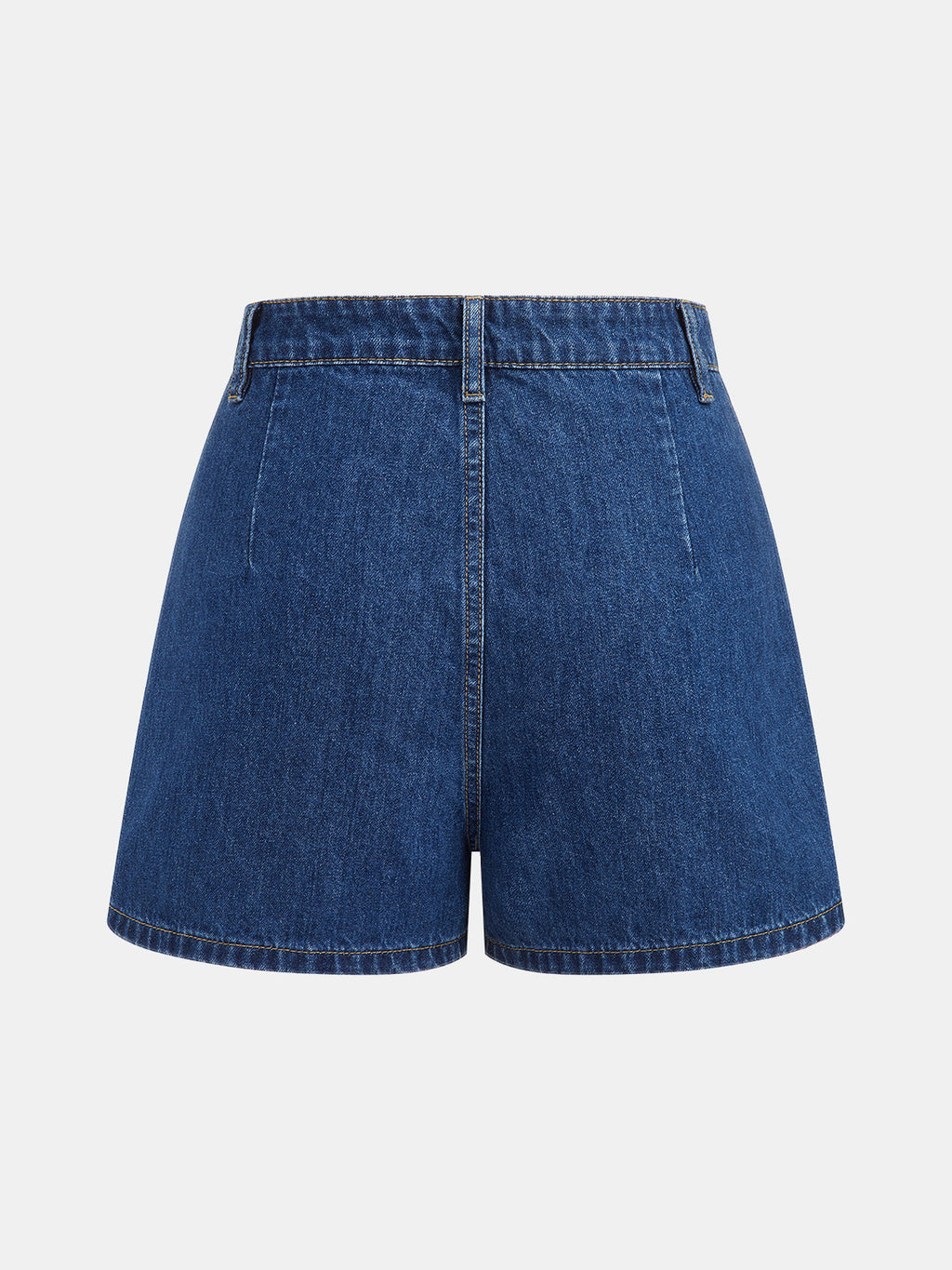 Denim Halter Peplum Top & Shorts Set