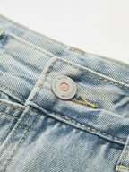 Denim Wrap Front Skort