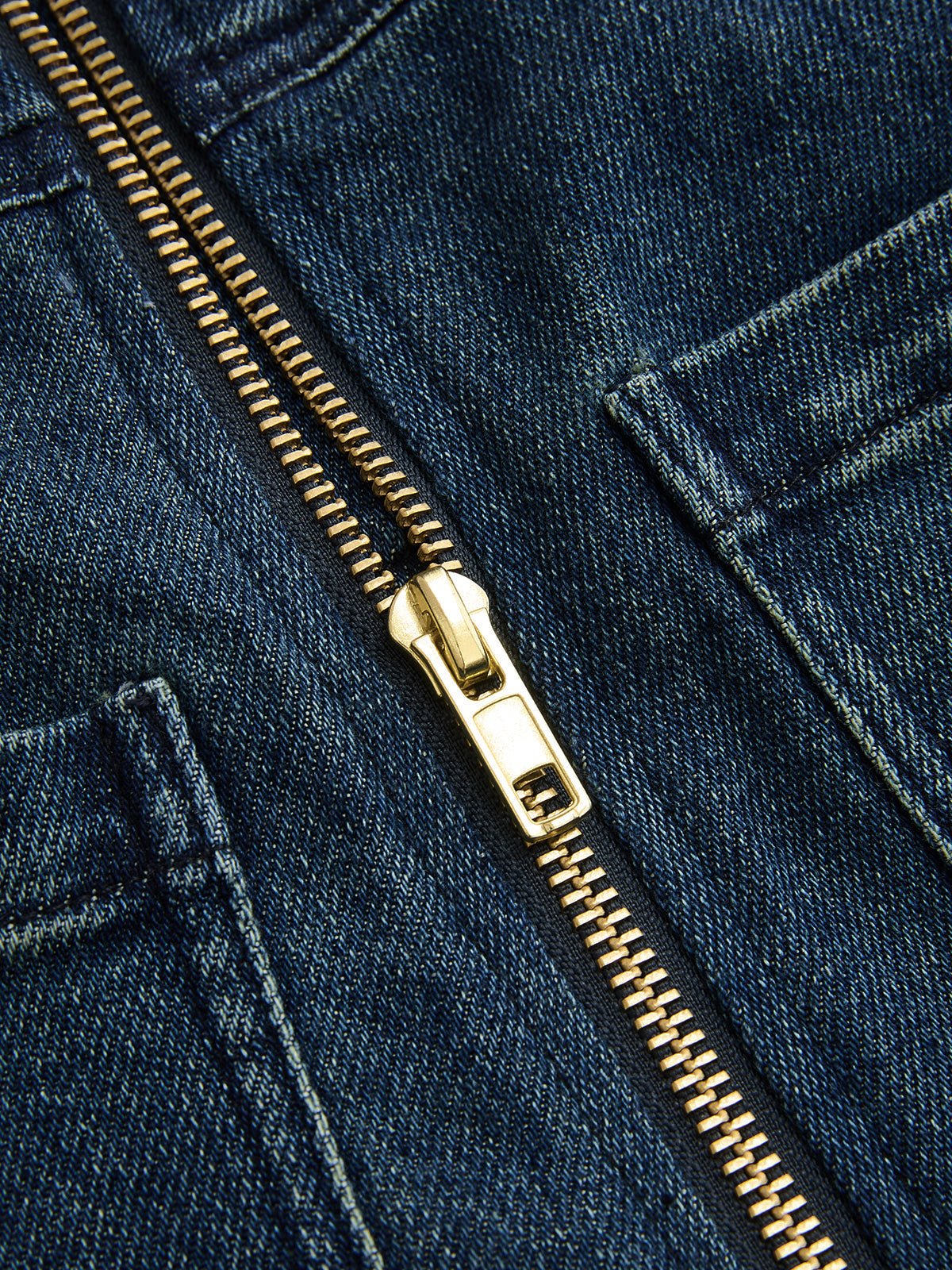 High-Waist Wide-Leg Denim Pants