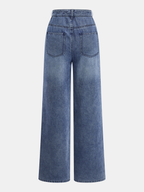 Sleeveless Denim Top & Drawstring Jeans Set