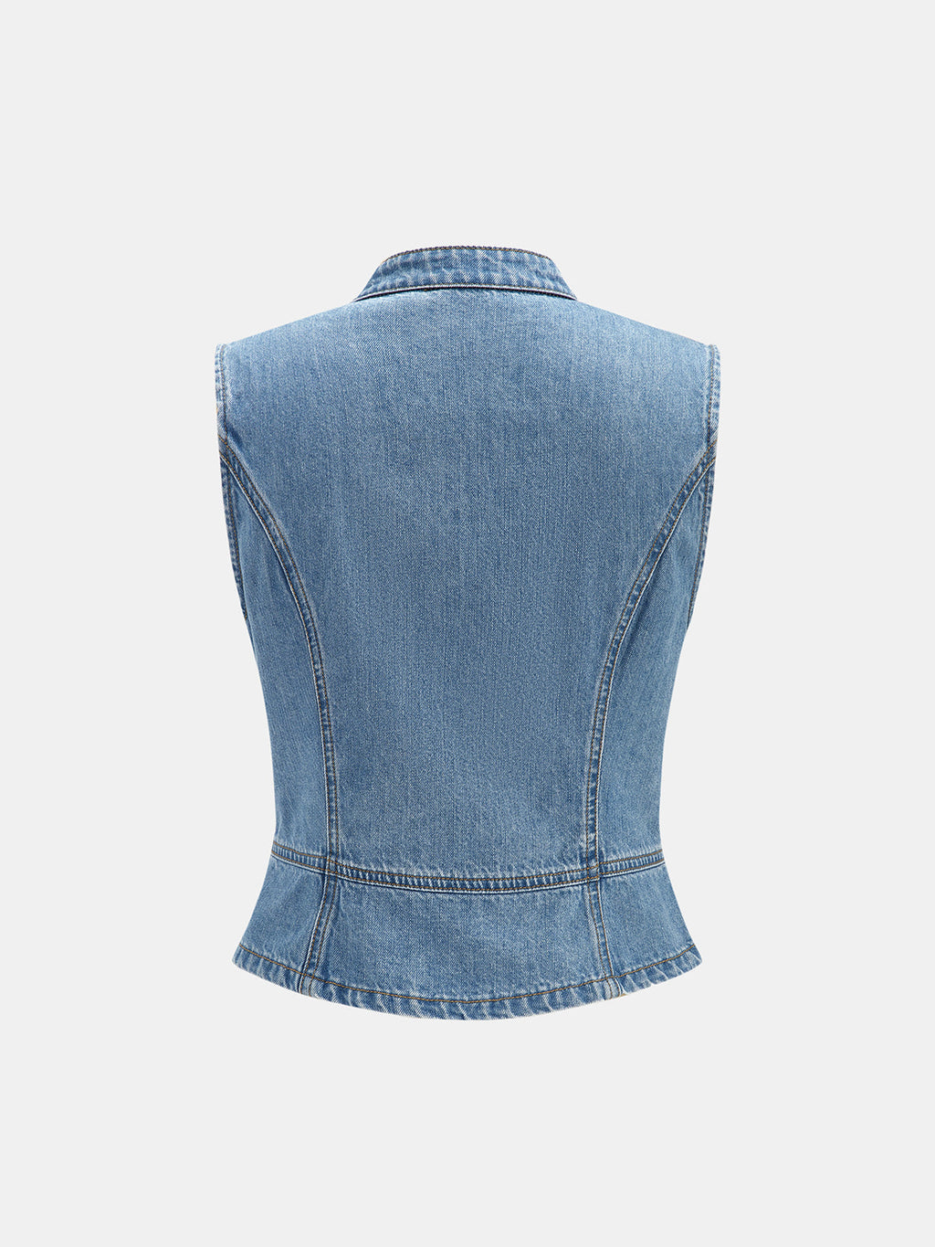 Napoleon Style Double Breasted Denim Vest