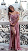 Crush - BLUSH PINK SEQUIN FORMAL DRESS WITH ARM DRAPES