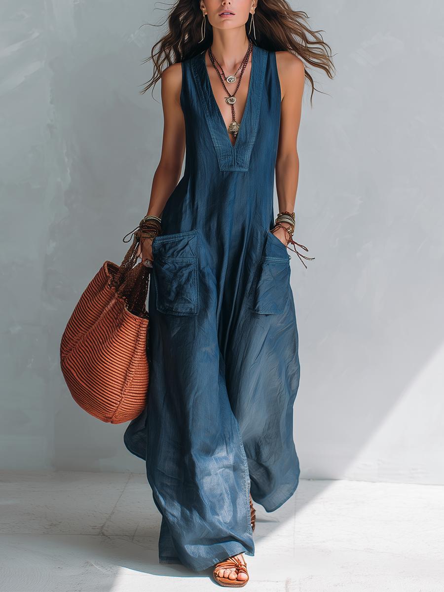 Bohemian Wide Leg Jumpsuit
