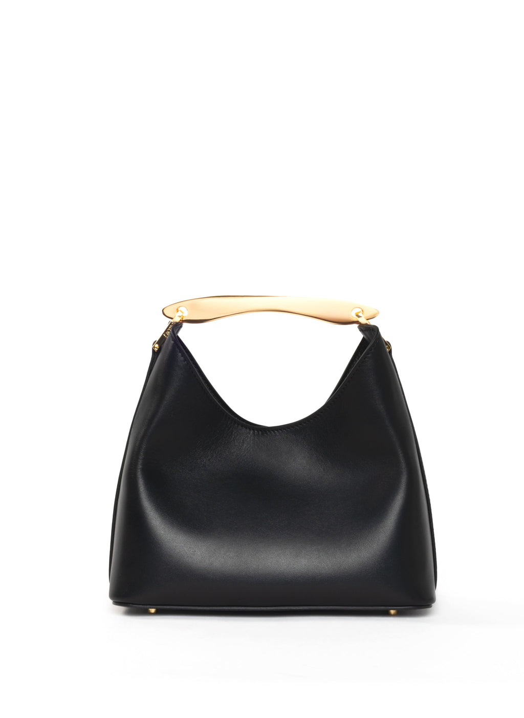 Small Boomerang Leather Black - Gold