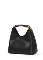 Small Boomerang Leather Black - Gold