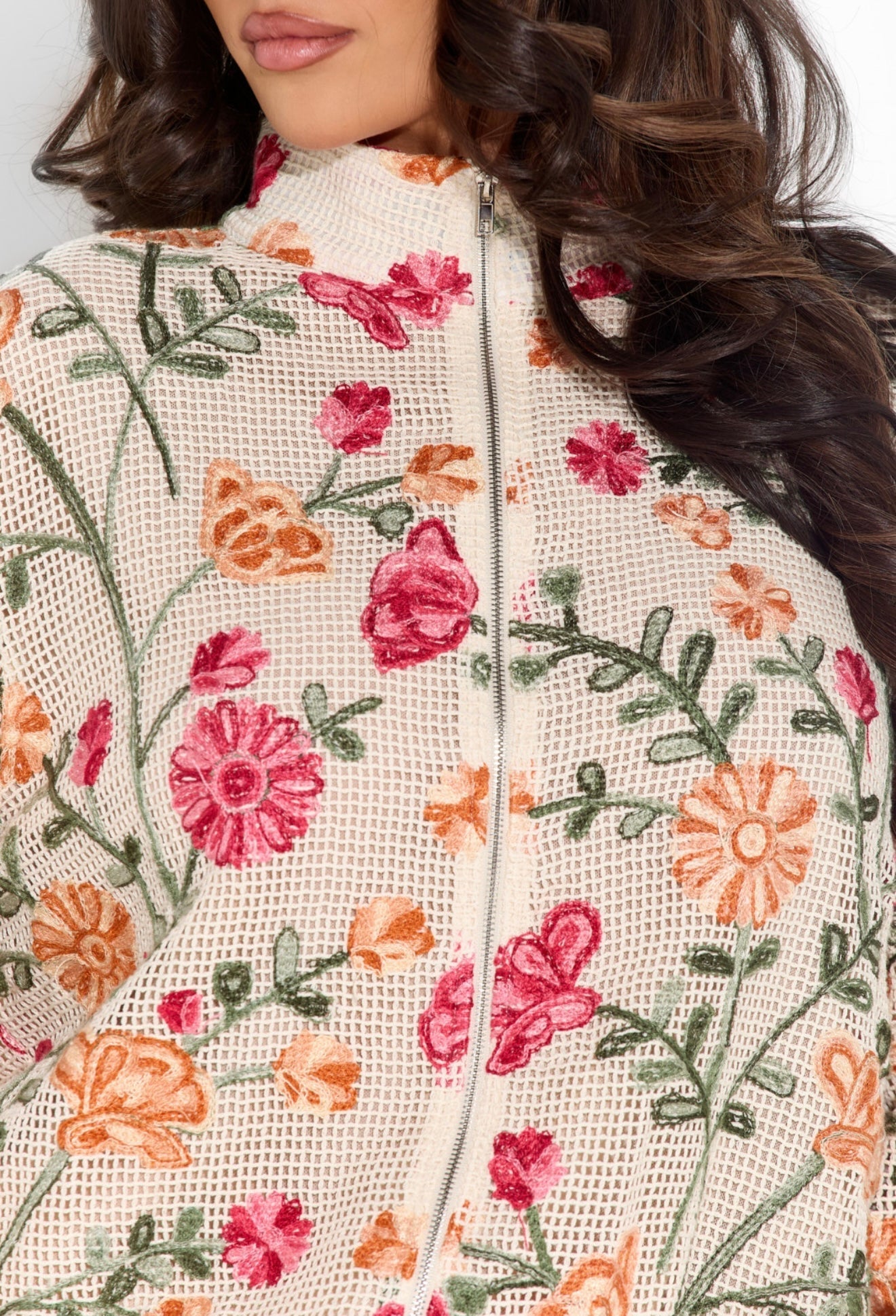 DAHLIA FLORAL CROCHET JACKET