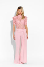 Pink trousers from 64b136-1e Mayfair collection, featuring a stylish fit and tailored design, displayed on a neutral background.