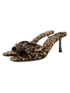 Cabau Bow Leopard Sandals