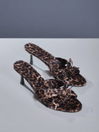 Cabau Bow Leopard Sandals