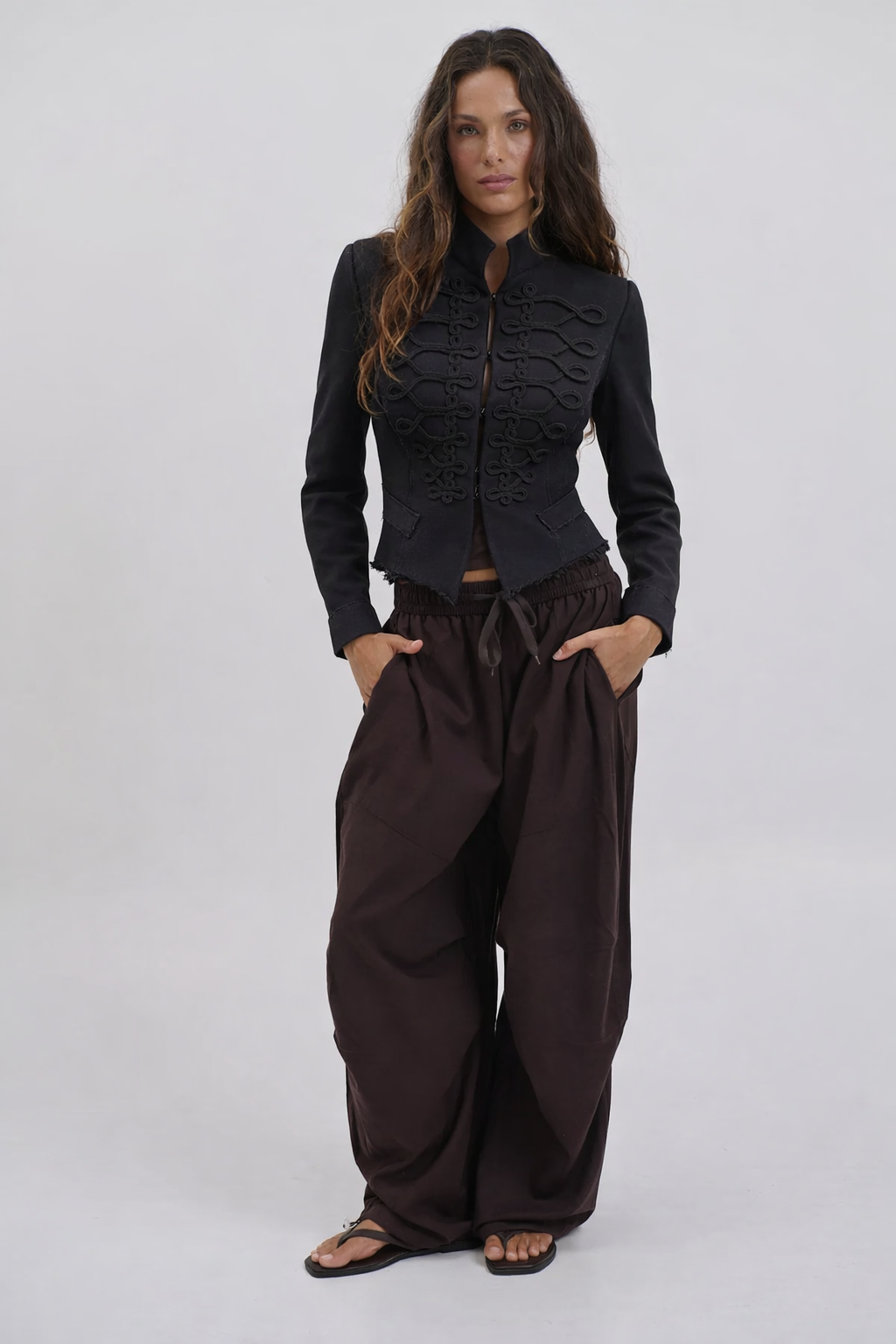 Buttoned Jacket "Elodie" Black