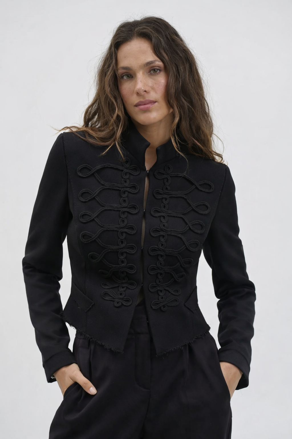 Buttoned Jacket "Elodie" Black