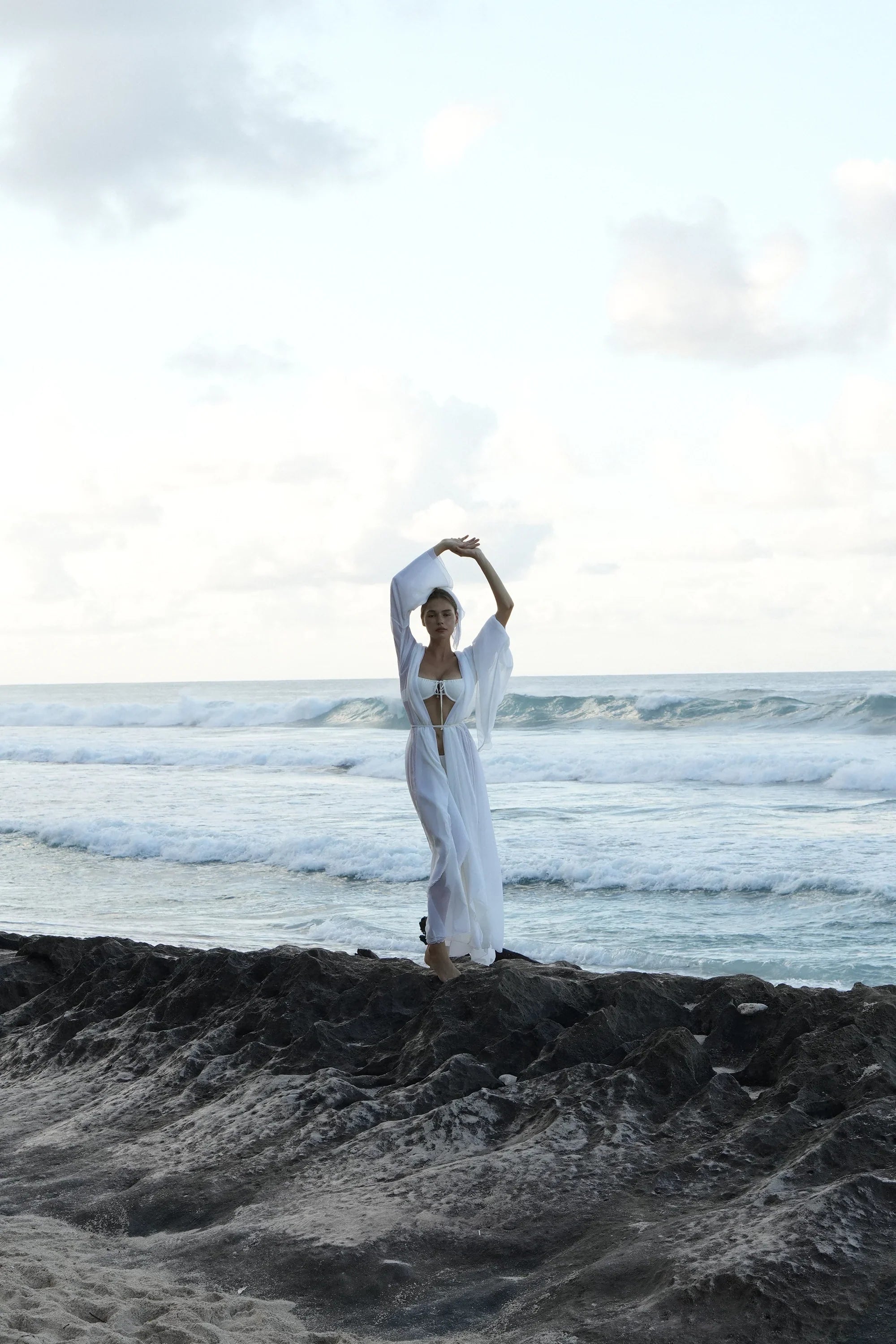 VIENTO KIMONO DRESS | CREAM