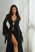 VIENTO KIMONO DRESS | BLACK