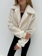 Floriane Luxe Fur Coat | Winter Latte