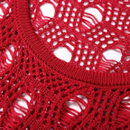 Florence Red Crochet Bodycon Maxi Dress