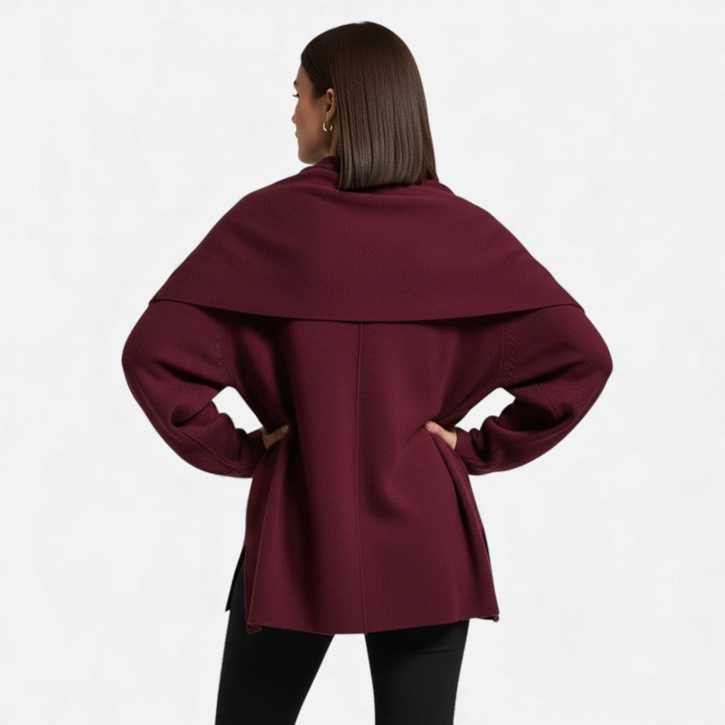 LORISS| Women’s Elegant Wool-Feel Poncho Cardigan