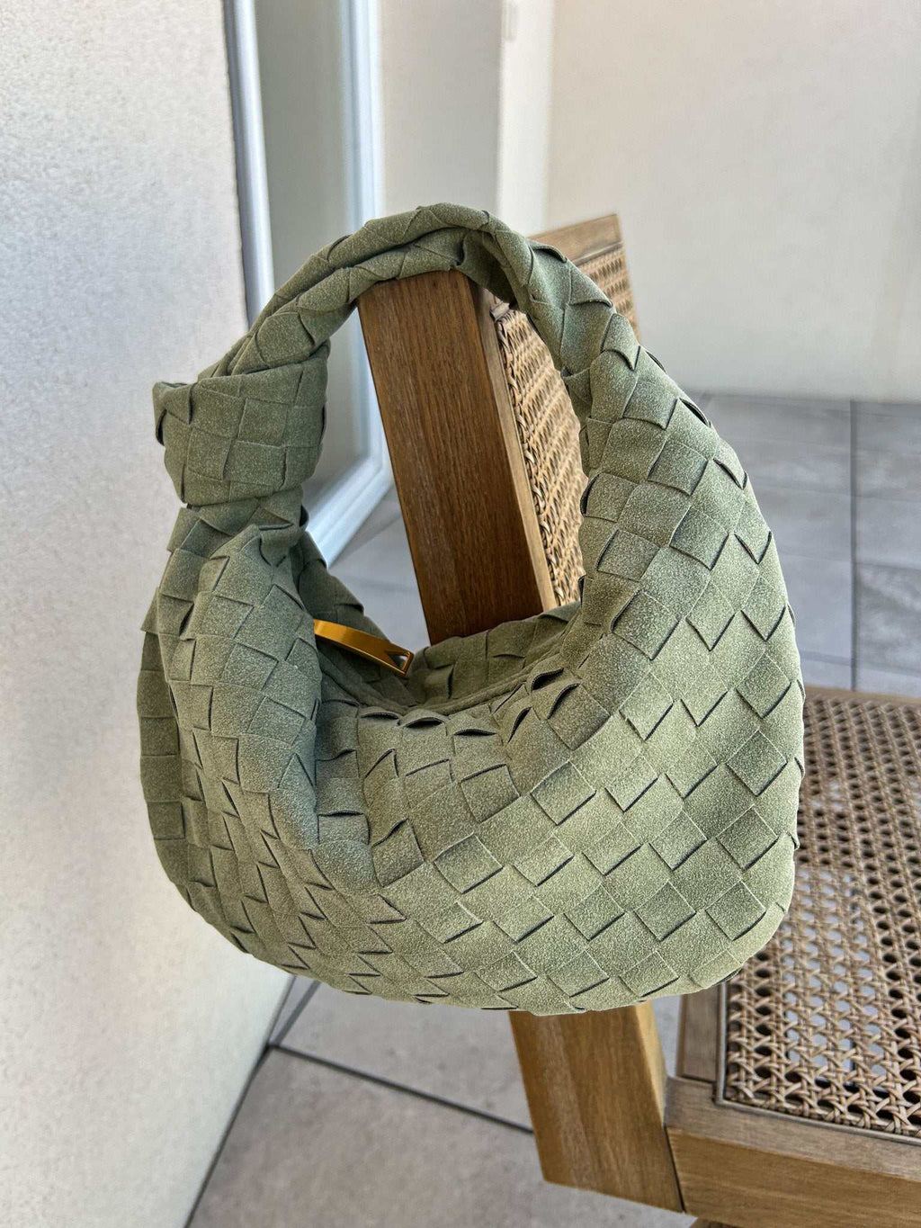 Aurelia Woven Suede Shoulder Bag