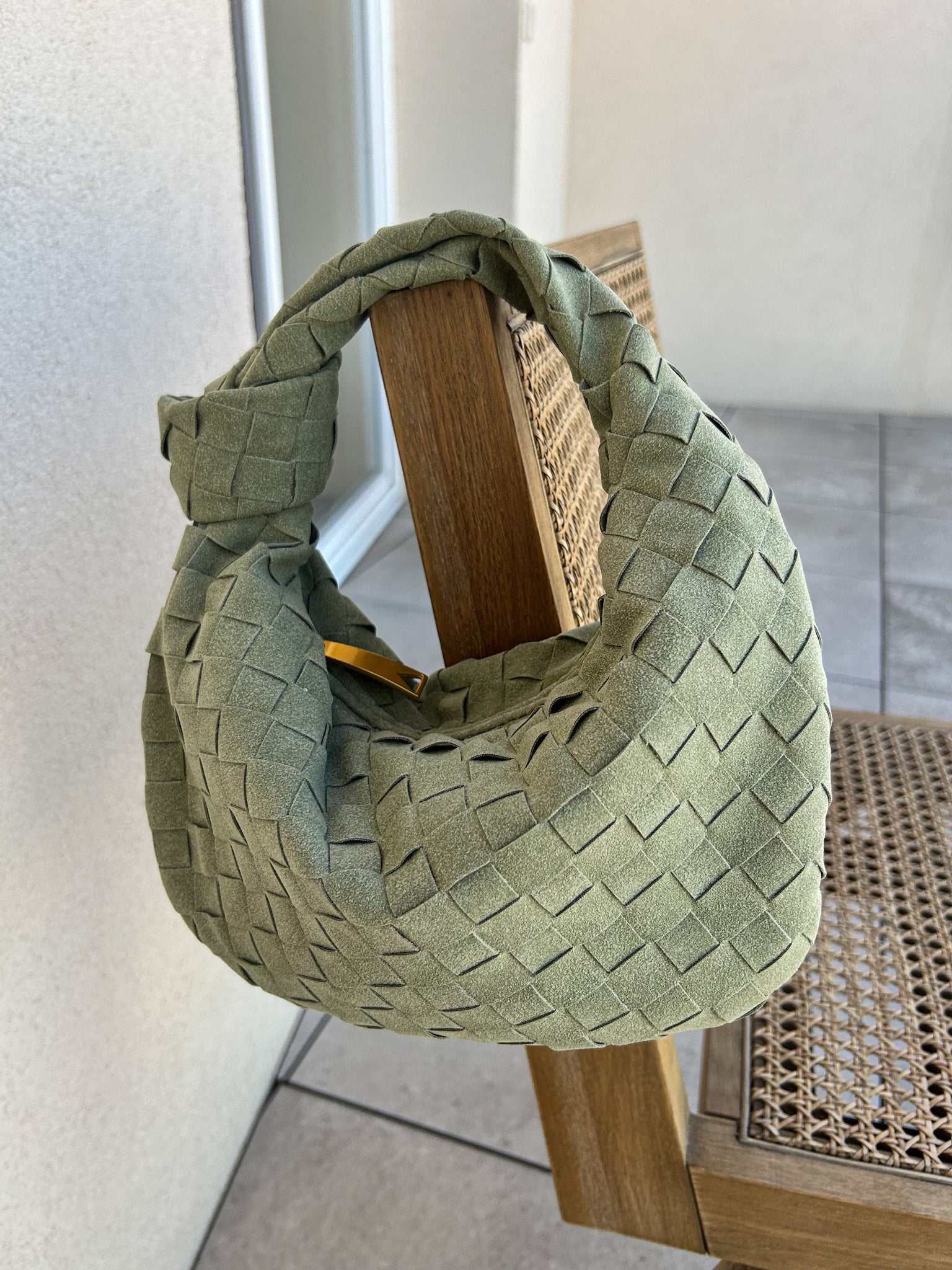 Aurelia Woven Suede Shoulder Bag