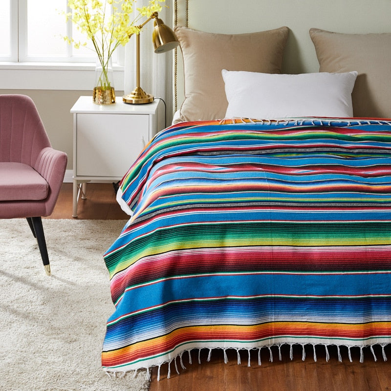 Boho Style Beach Picnic Blanket / Throw Rug