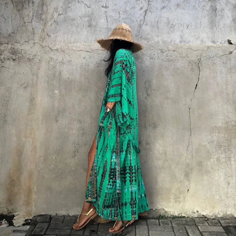 Printed Loose Kimono Cardigan
