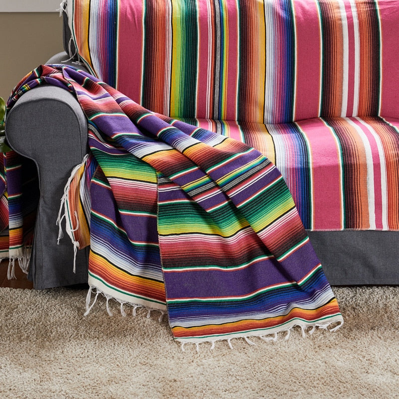 Boho Style Beach Picnic Blanket / Throw Rug