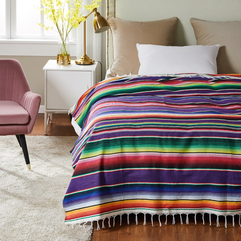 Boho Style Beach Picnic Blanket / Throw Rug