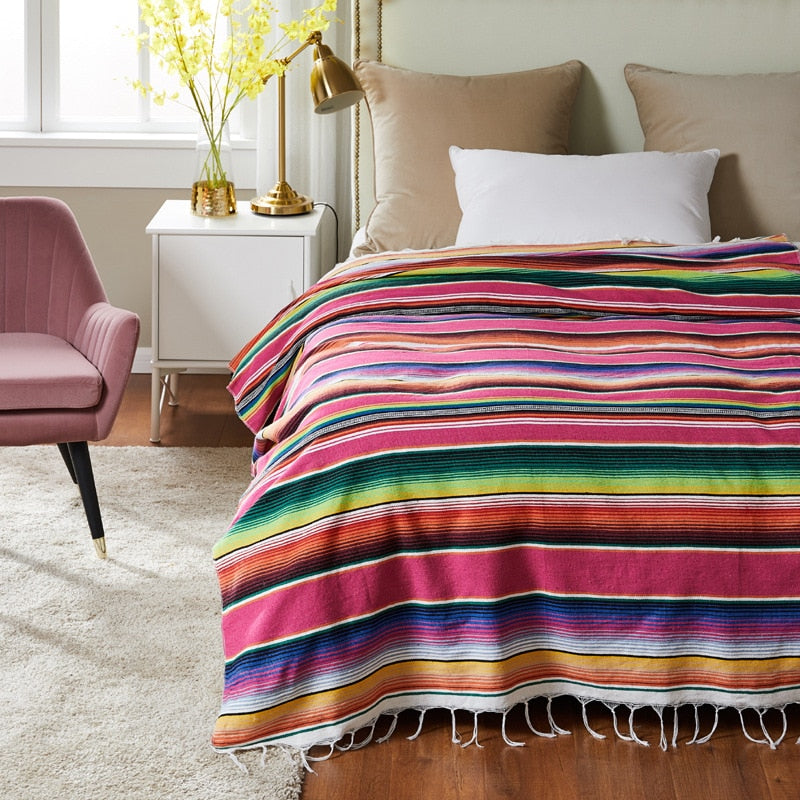 Boho Style Beach Picnic Blanket / Throw Rug