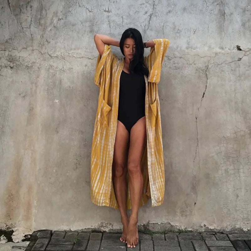 Printed Loose Kimono Cardigan