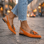 LORENA | SANDALS WITH STRAPS & TASSEL DETAILS