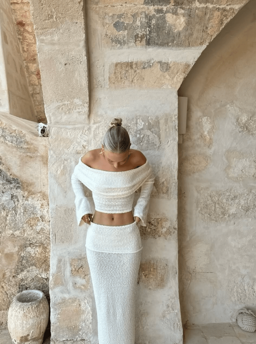 Azaria | Off-Shoulder Maxi Skirt Set