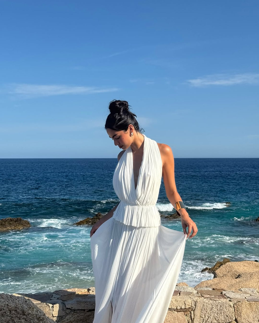 Celeste | Silk Skirt Top Set