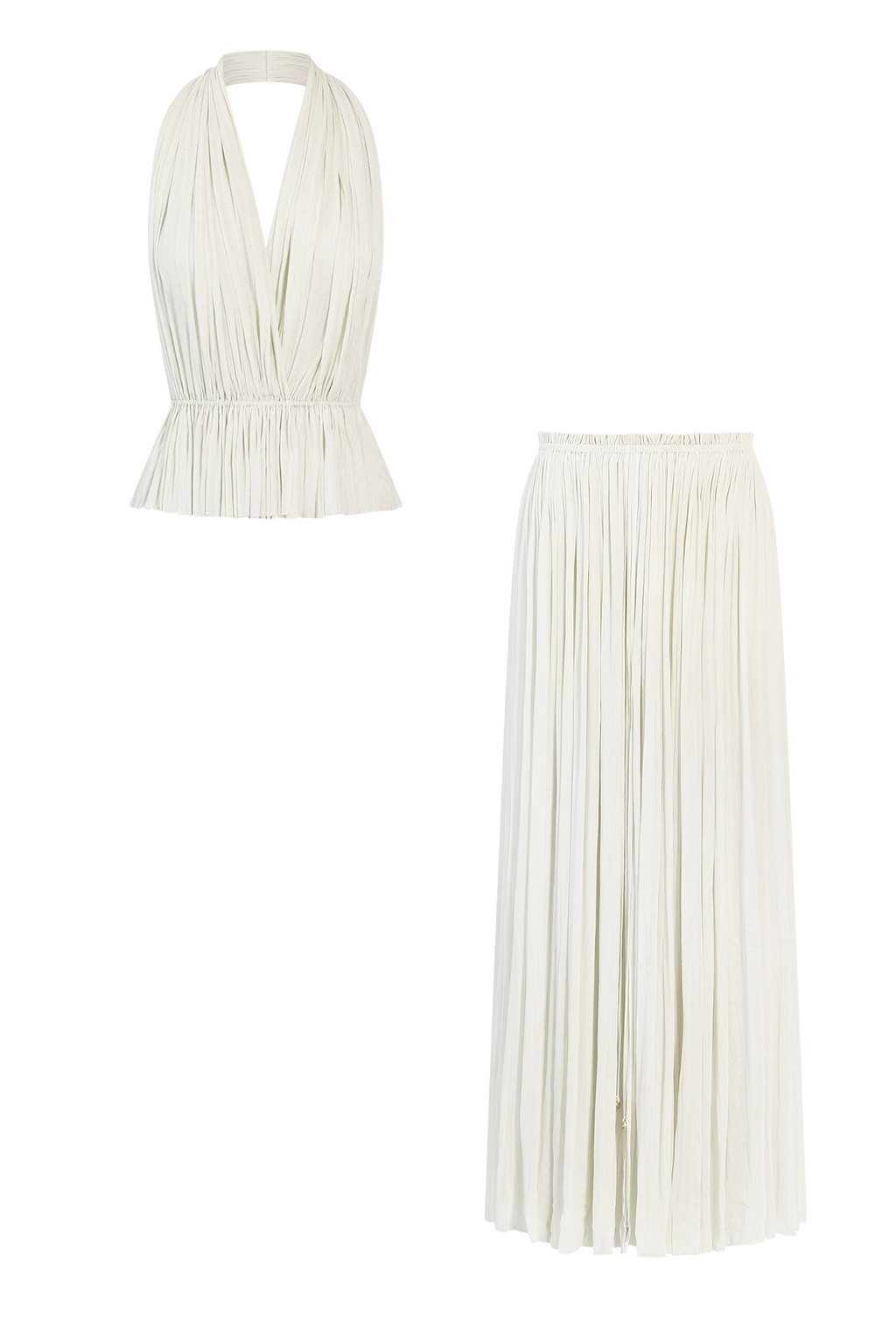 Celeste | Silk Skirt Top Set