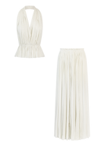 Celeste | Silk Skirt Top Set