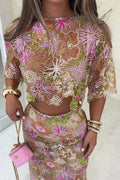 Roxanne | Sequin Embroidery Two-Piece Set