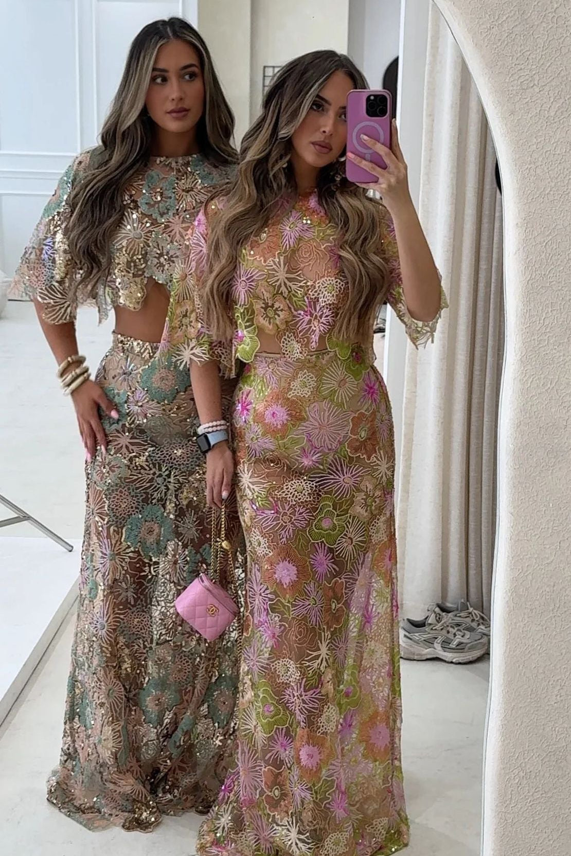 Roxanne | Sequin Embroidery Two-Piece Set