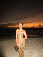 Roxanne | Sequin Corset Maxi Skirt Set